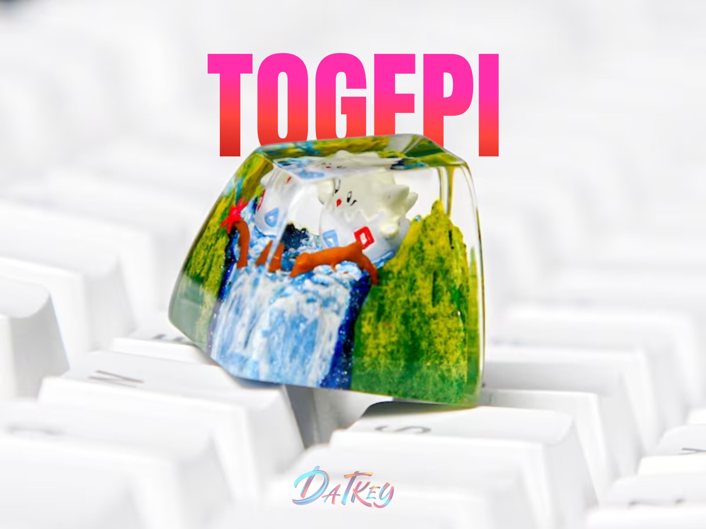 Togepi Keycap, Pokemon Keycap, Artisan Keycap, Keycap For Cherry MX Switches Mechanical Keyboard, Gift for Him