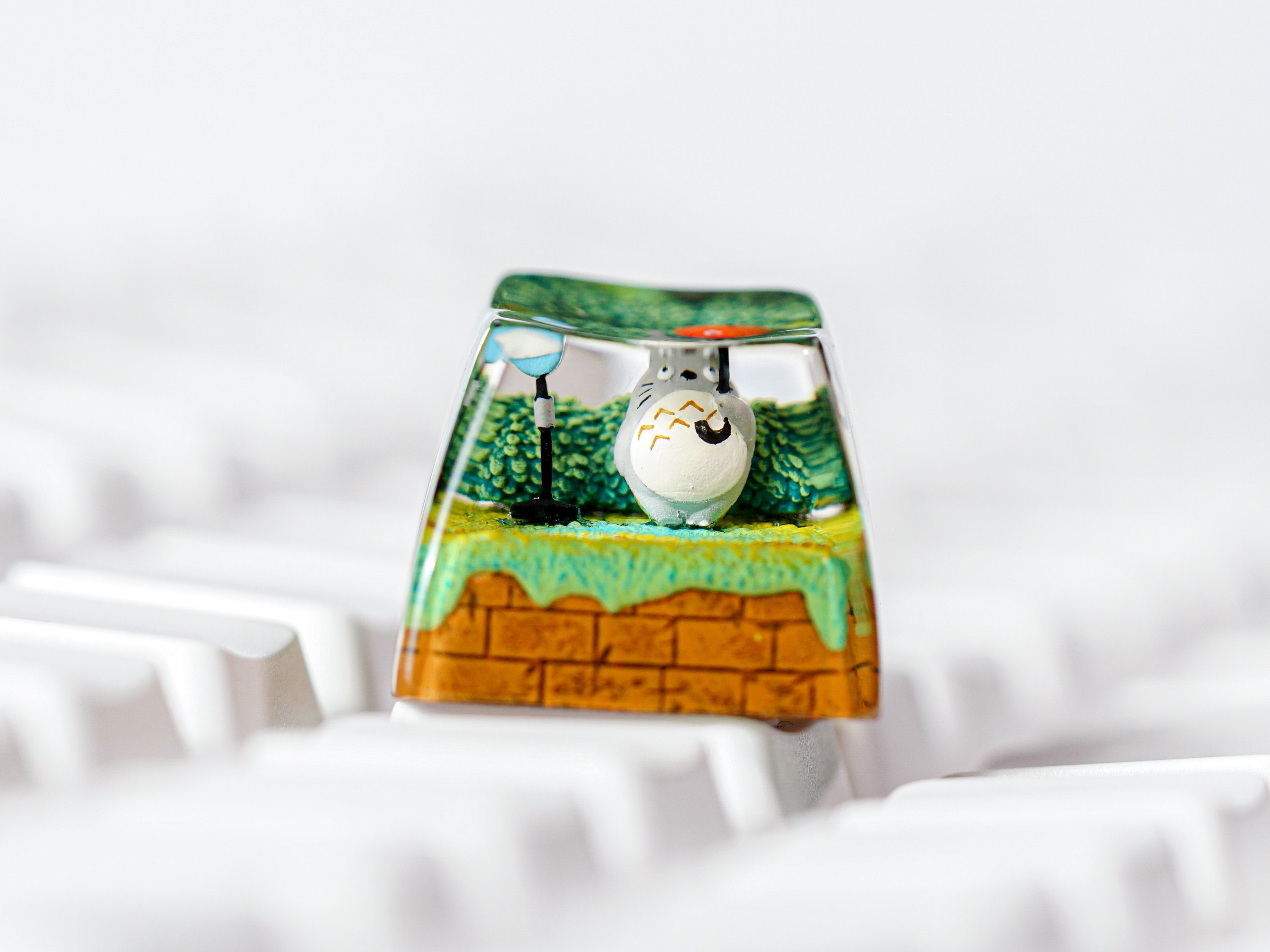 Totoro Keycap, Anime Keycap, Artisan Keycap, Keycap for MX Cherry Switches Michanical Keyboard, Handmade Gift