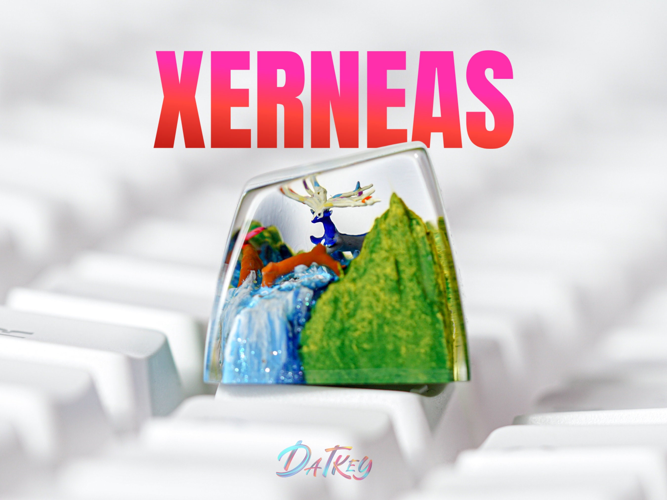 Xerneas Keycap, Pokemon Keycap, Artisan Keycap, Esc Keycap, Keycap for MX Cherry Switches Keyboard, Handmade Gift