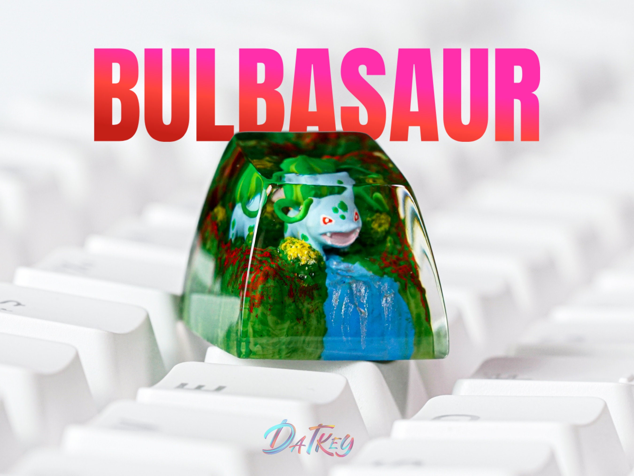 Bulbasaur Keycap, Pokemon Keycap, Artisan Keycap, Resin Keycap For MX Cherry Keyboard, Gift for Him