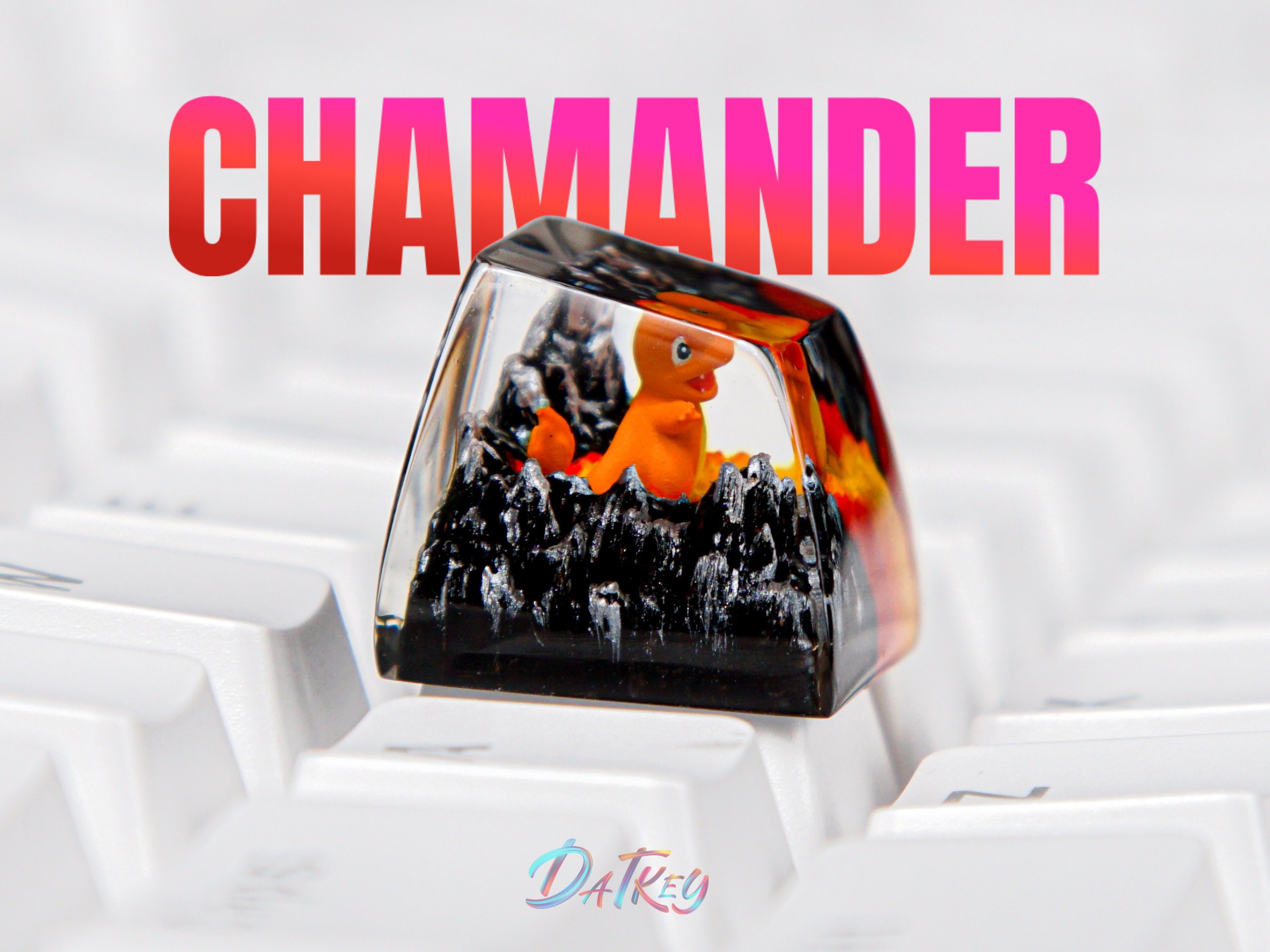 Charmander Keycap, Artisan Keycap, Resin Keycap, Keycap For Cherry MX Switches Mechanical Keyboard, Gift for Him
